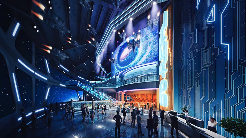元宇宙線下場景。青白江區委宣傳部供圖 