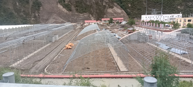 建設(shè)中的博美示范園。新龍縣委宣傳部供圖
