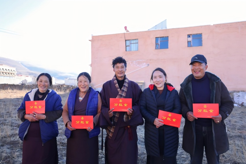 五糧液集團在理塘縣建設極地果蔬（香菇）基地，實現年產值超1000萬元，帶動群眾實現分紅270余萬元，提供就業崗位90余個。四川省國資委供圖