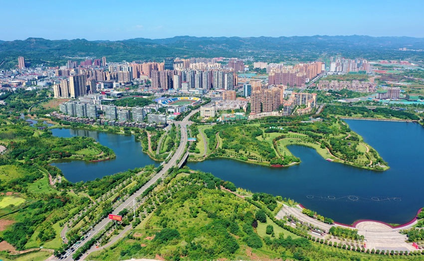 仁壽城市濕地公園。仁壽縣委宣傳部供圖