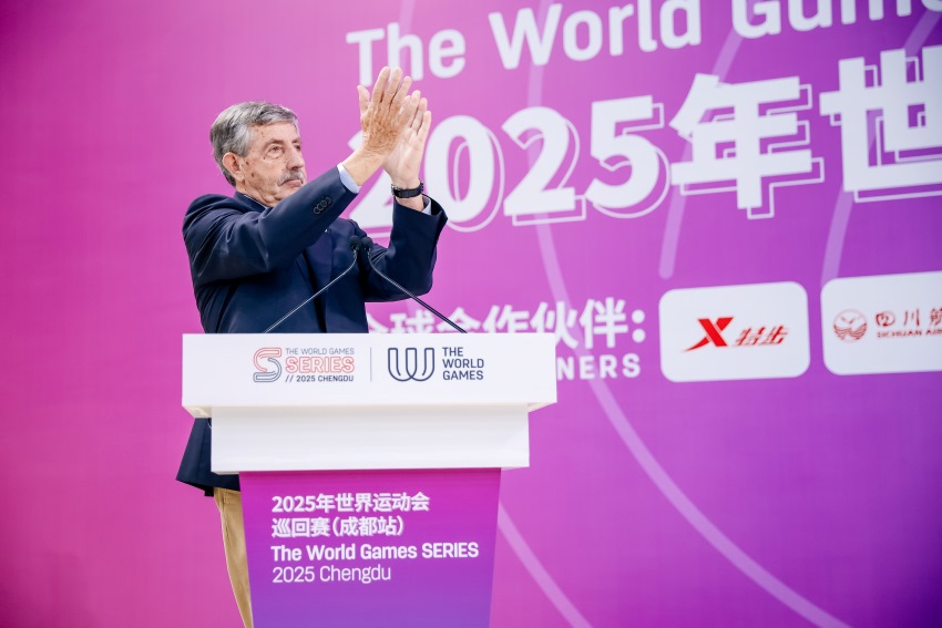 國際世界運動會協會（IWGA）主席何塞·佩魯雷納。主辦方供圖