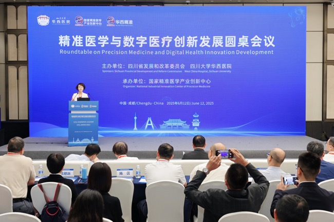 精準(zhǔn)醫(yī)學(xué)與數(shù)字醫(yī)療圓桌會議在蓉舉辦。國家精準(zhǔn)醫(yī)學(xué)產(chǎn)業(yè)創(chuàng)新中心供圖
